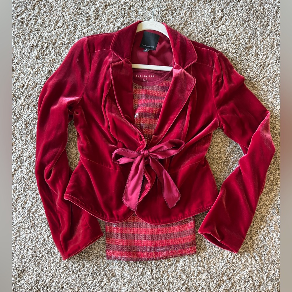 Classy Velvet Jacket and Sparkly tank top